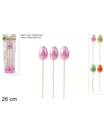 SPILLONE 26cm CON UOVA PERLATE 3 PEZZI
