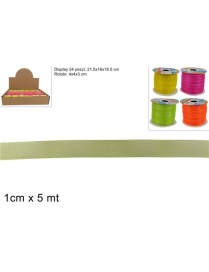 NASTRINO 1x5mt RASO TINTA UNITA
