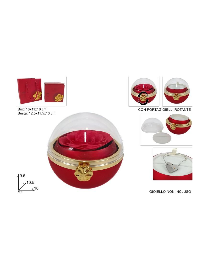 10cm Rose Ball Jewelry Box