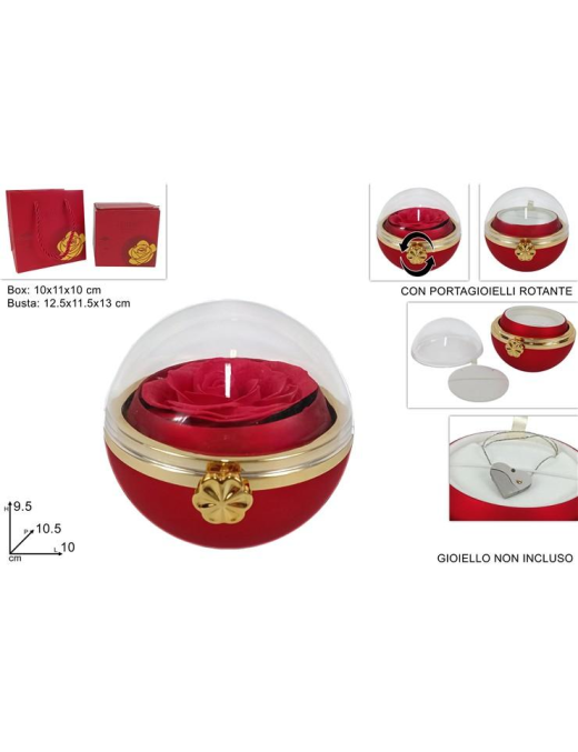 10cm Rose Ball Jewelry Box