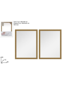CORNICE SPECCHIO 30x40cm NATURALE 2pz