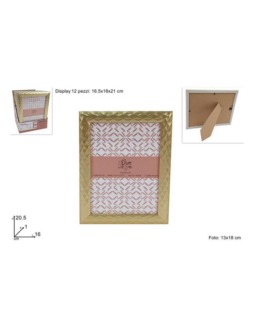 GOLD-COLOURED PHOTO FRAME 13x18cm