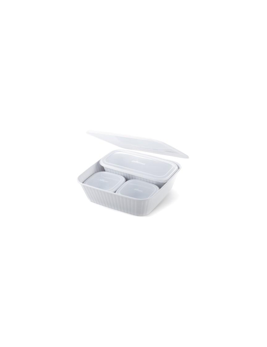 CONTAINERS DORICA 4PC W/ COP HERMETIC GR