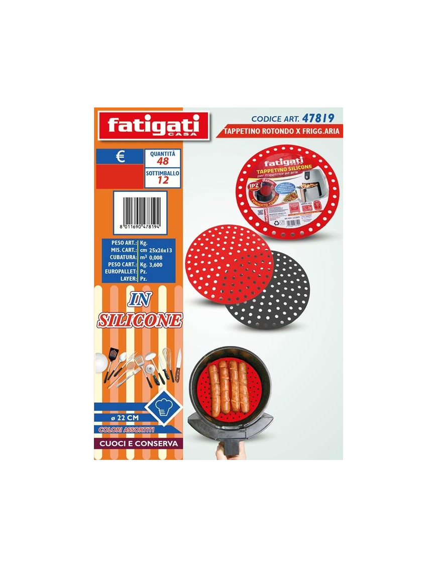 ROUND SILICONE MAT FOR AIR FRYER