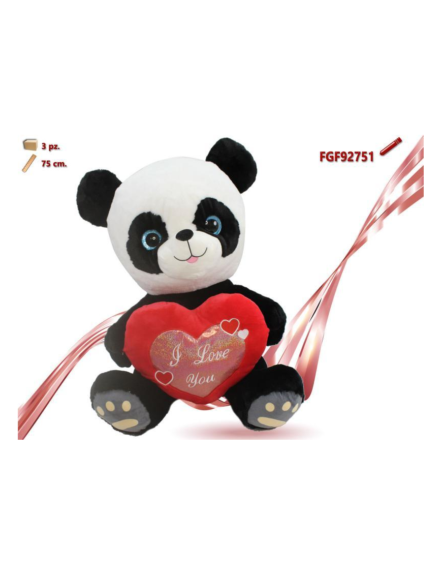 PANDA CON CUORE 75cm