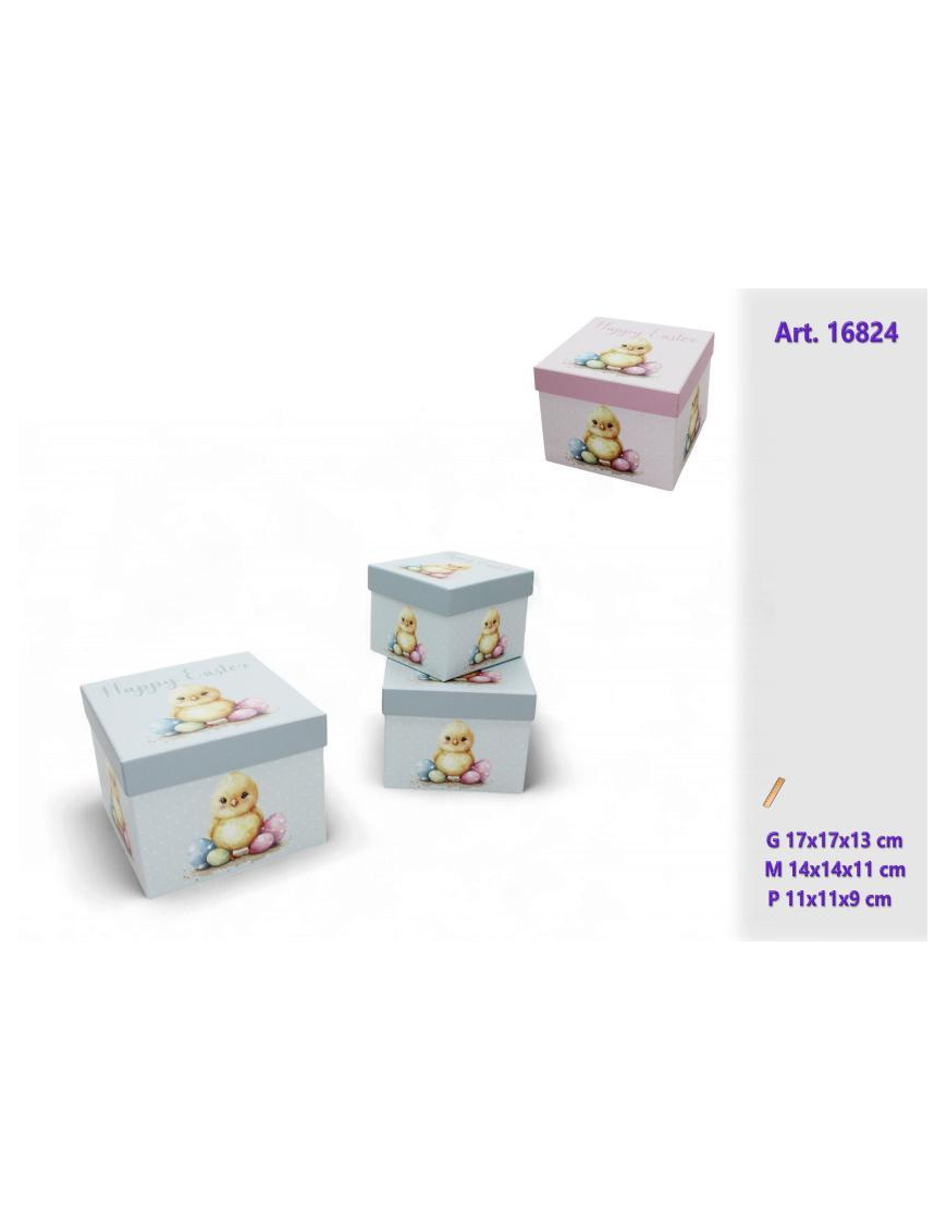 3-PIECE SQUARE EASTER BOXES