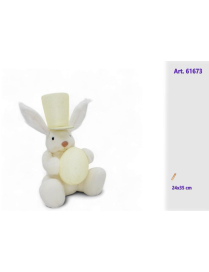 Polystyrene Rabbit, Assorted Colors, 24x35cm