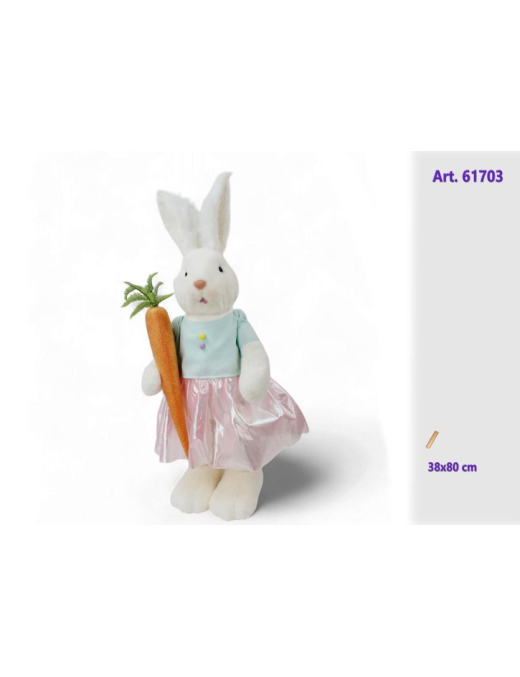 POLYSTYRENE RABBIT WITH CARROT GIRL 38x80