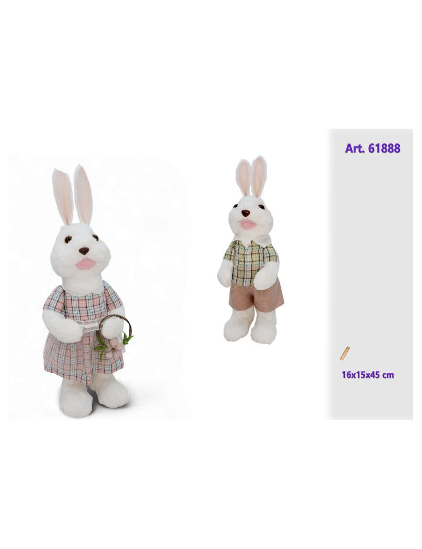 Polystyrene Rabbit Assorted Models 16x15x45cm