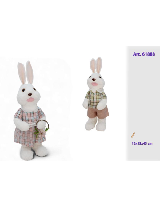 Polystyrene Rabbit Assorted Models 16x15x45cm