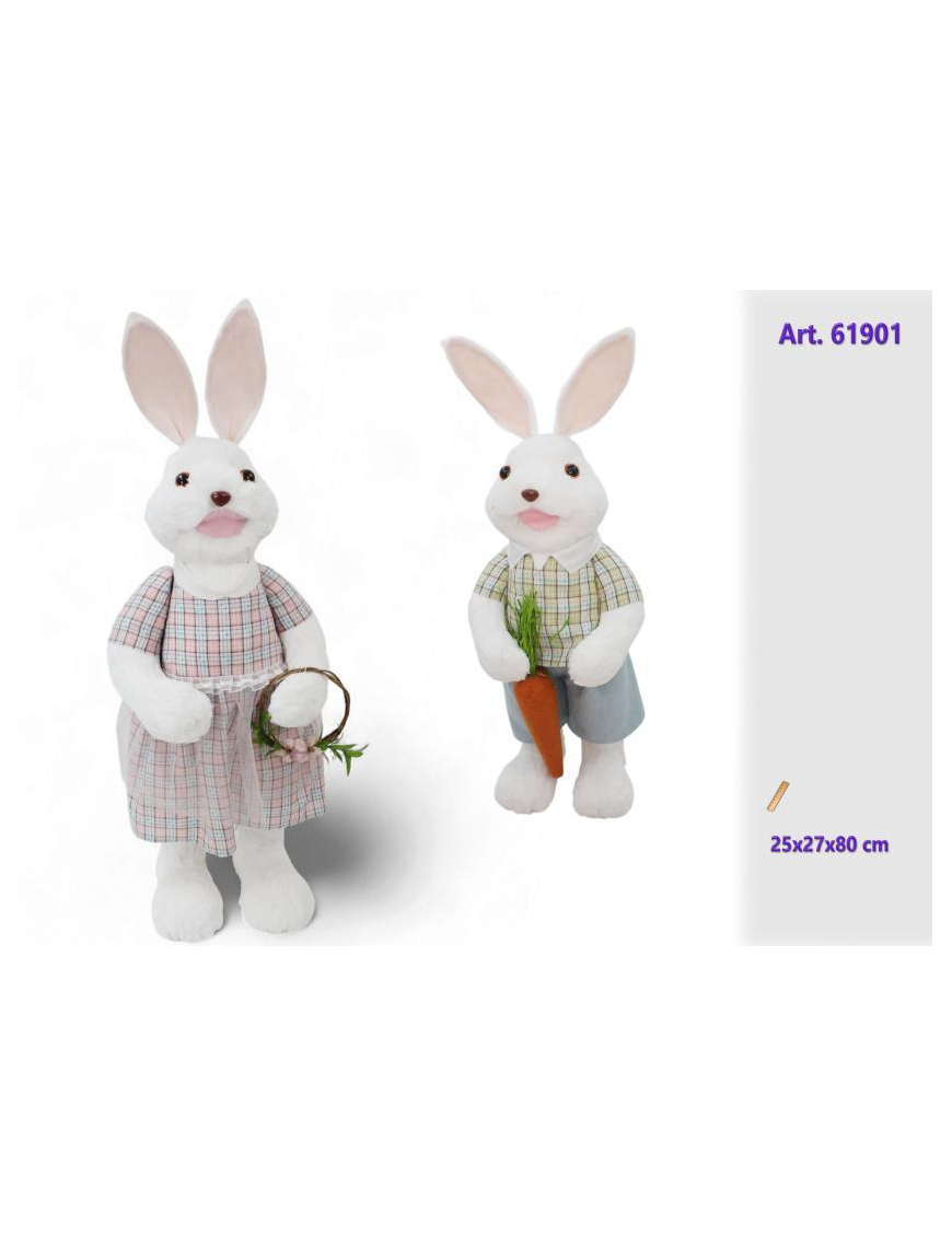 Polystyrene Rabbit Assorted Models 25x27x80cm