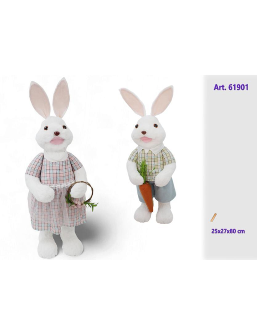 Polystyrene Rabbit Assorted Models 25x27x80cm