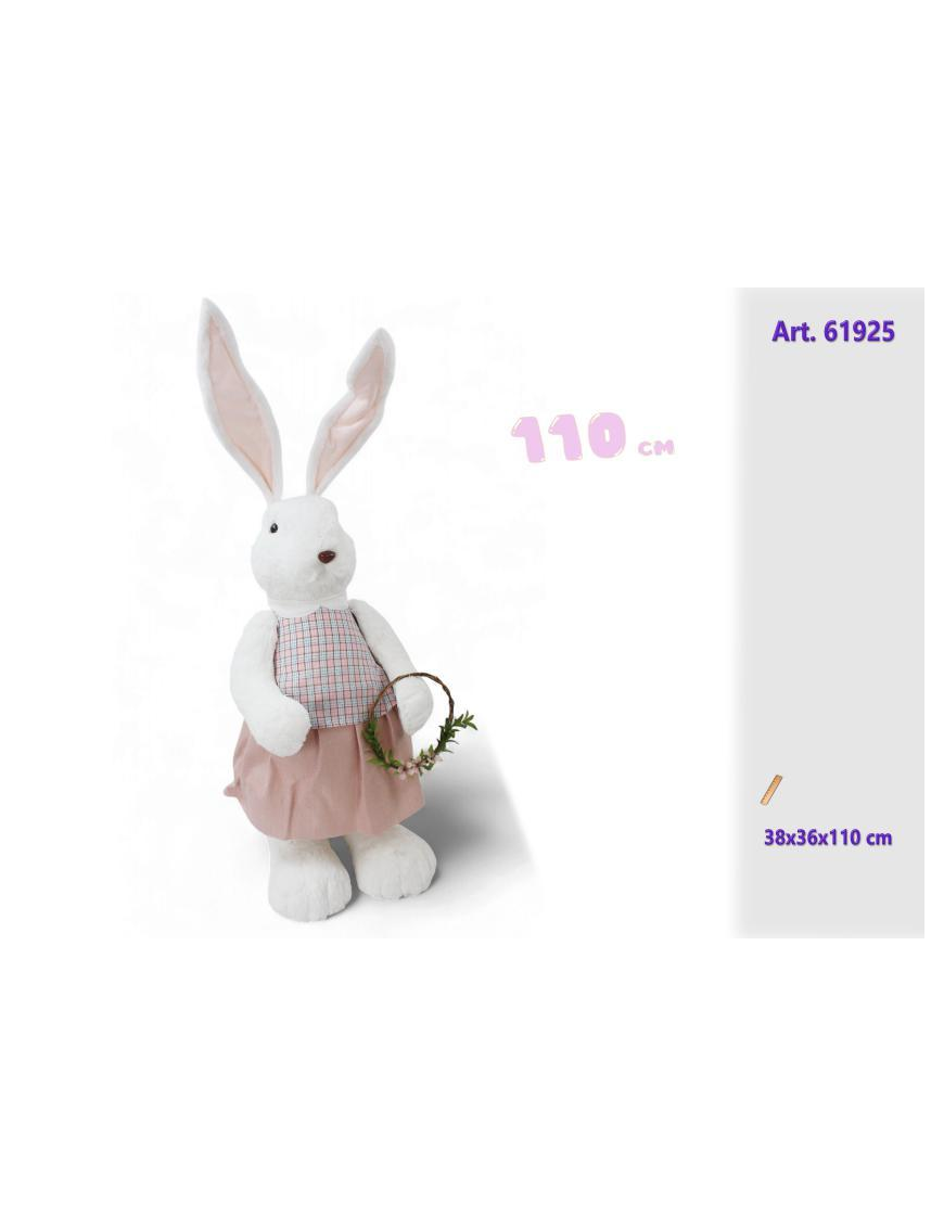 POLYSTYRENE RABBIT 38x36x110cm GIRL