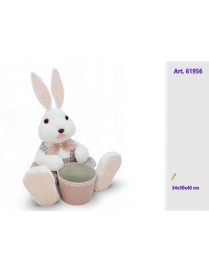 POLYSTYRENE RABBIT WITH JAR 34x30x40cm