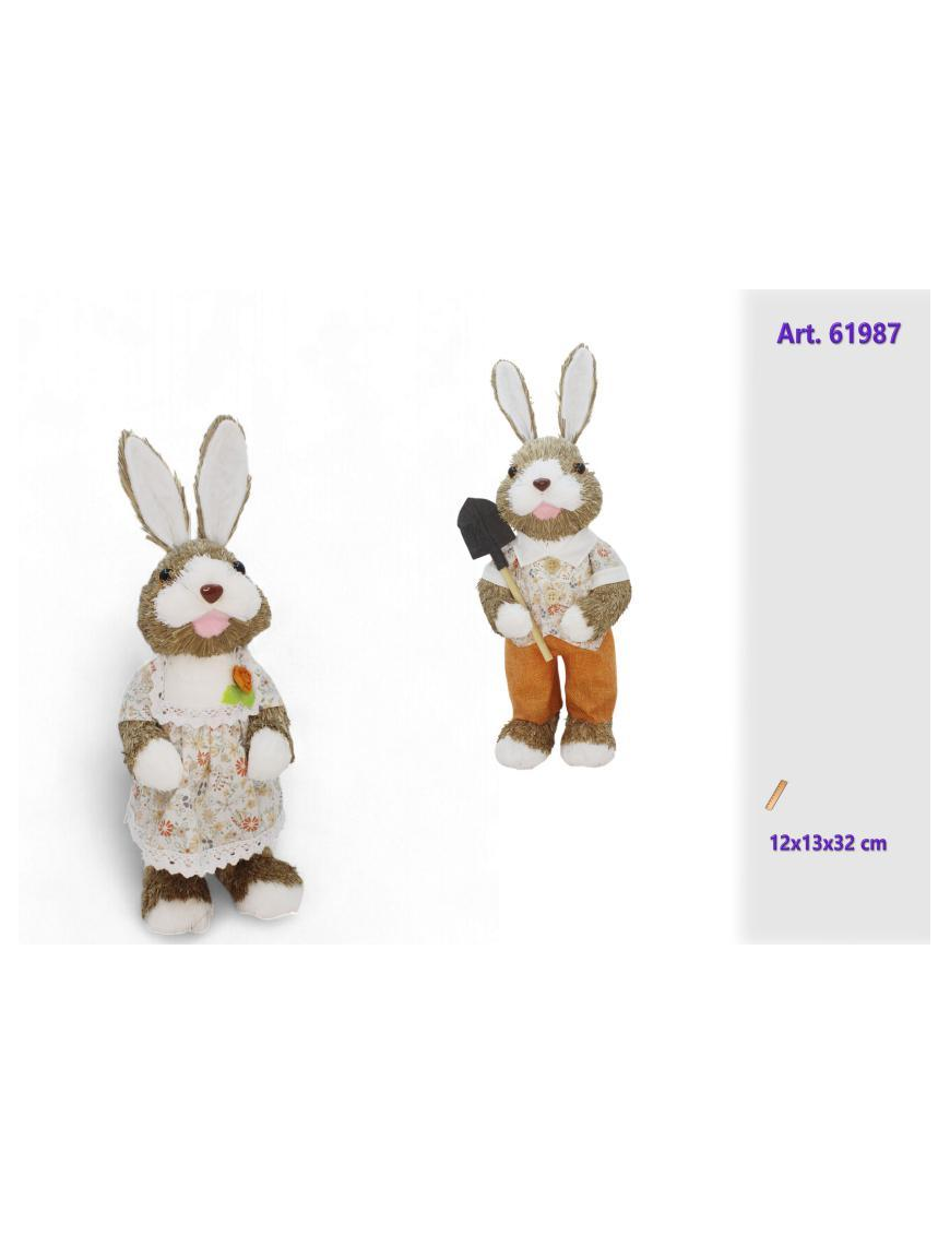 Polystyrene Rabbit Assorted Models 12x13x32cm