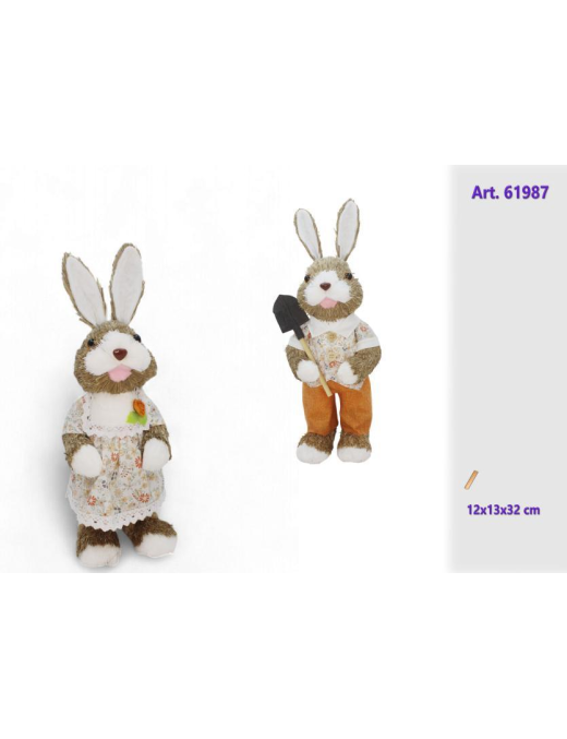 Polystyrene Rabbit Assorted Models 12x13x32cm