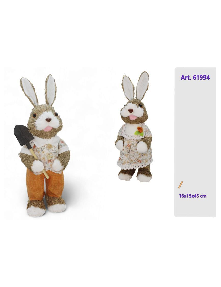Polystyrene Rabbit Assorted Models 16x15x45cm