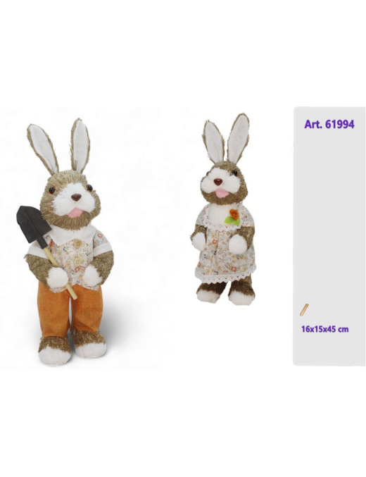 Polystyrene Rabbit Assorted Models 16x15x45cm