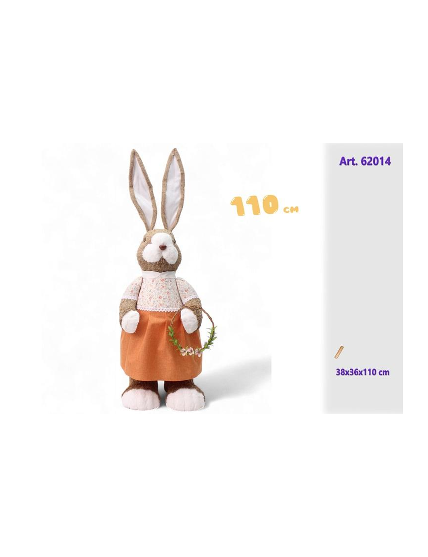 POLYSTYRENE RABBIT 38x36x110cm GIRL