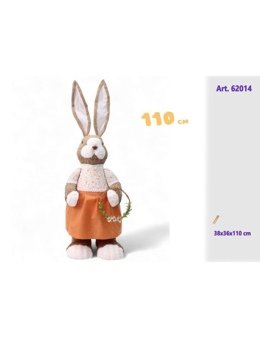 POLYSTYRENE RABBIT 38x36x110cm GIRL