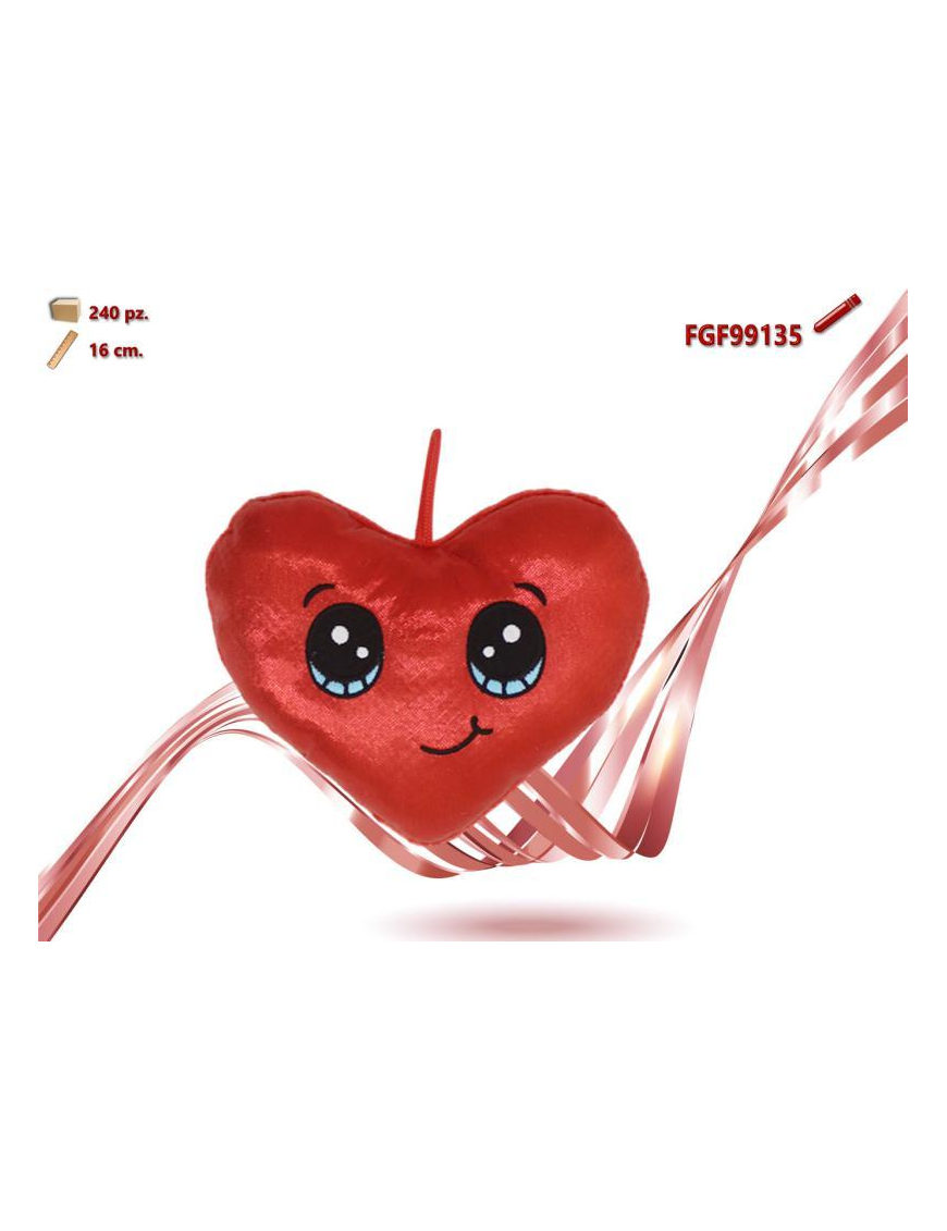 CUORE PELUCHE LUCIDO 16cm 99135