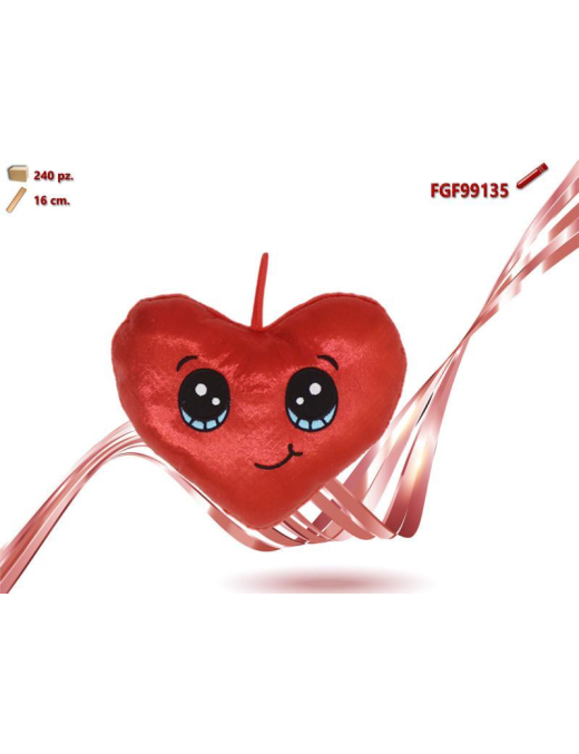 CUORE PELUCHE LUCIDO 16cm 99135