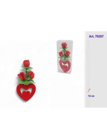 ROSES WITH HEART IN PVC BOX 16cm