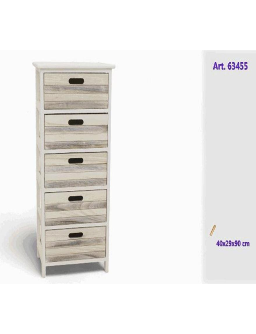 MOBILETTO LEGNO 40x29x90cm 5CASSETTI