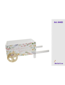 WOODEN LINE PLANT CART 30x12x12cm