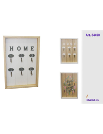 WOODEN LINE KEY RING NOTICE BOARD 20cm
