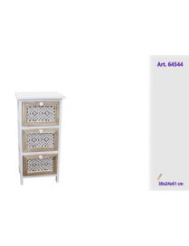 LINEA LEGNO CASSETTIERA 30x24x61cm 3CASSETTI