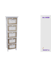 LINEA LEGNO CASSETTIERA 30x24x97cm 5CASSETTI