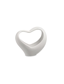 HEART VASE 16x7x15cm WHITE