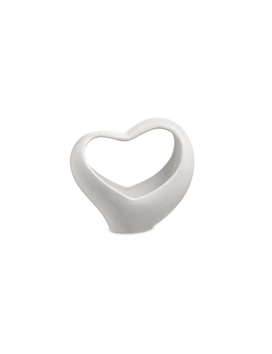 VASO CUORE 11x6x11cm BIANCO