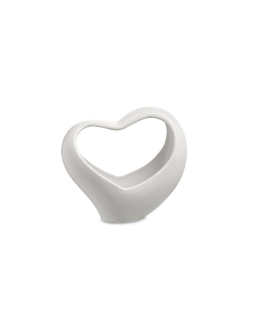 VASO CUORE 11x6x11cm BIANCO