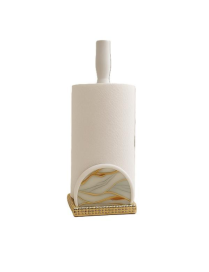 GOLD MARBLE LINE TOWEL ROLL HOLDER 15x32cm