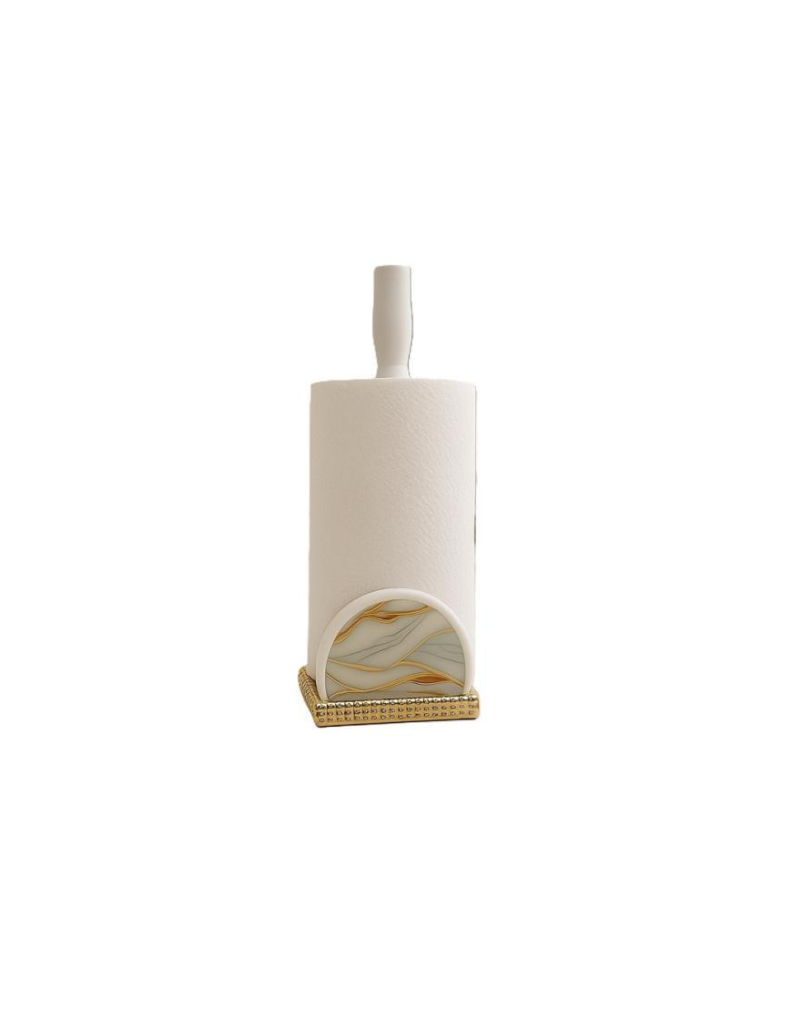 GOLD MARBLE LINE TOWEL ROLL HOLDER 15x32cm