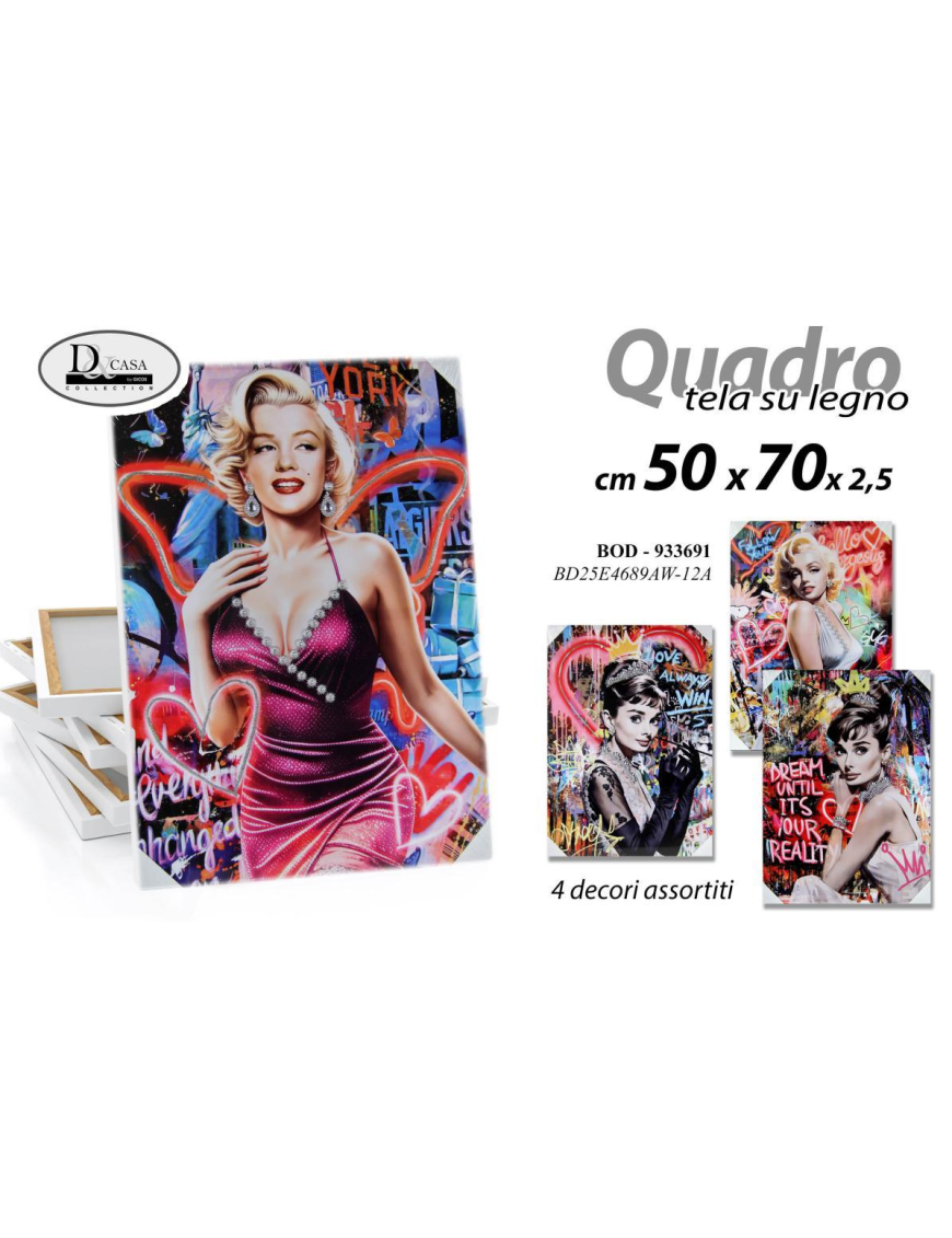PIN UP PAINTING 50x70x2.5cm