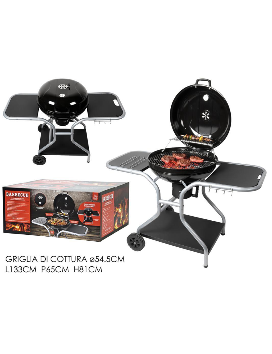BARBECUE TONDO 54cm h81cm NERO