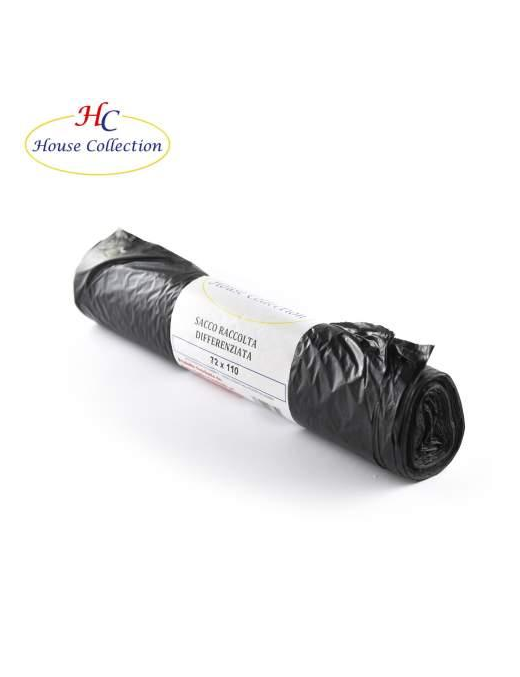 SACCHI PATTUMIERA DIFFERENZIATA 72x110 NERO 10 PEZZI