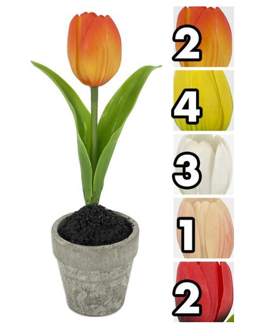 REAL TOUCH TULIP PLANT 22cm
