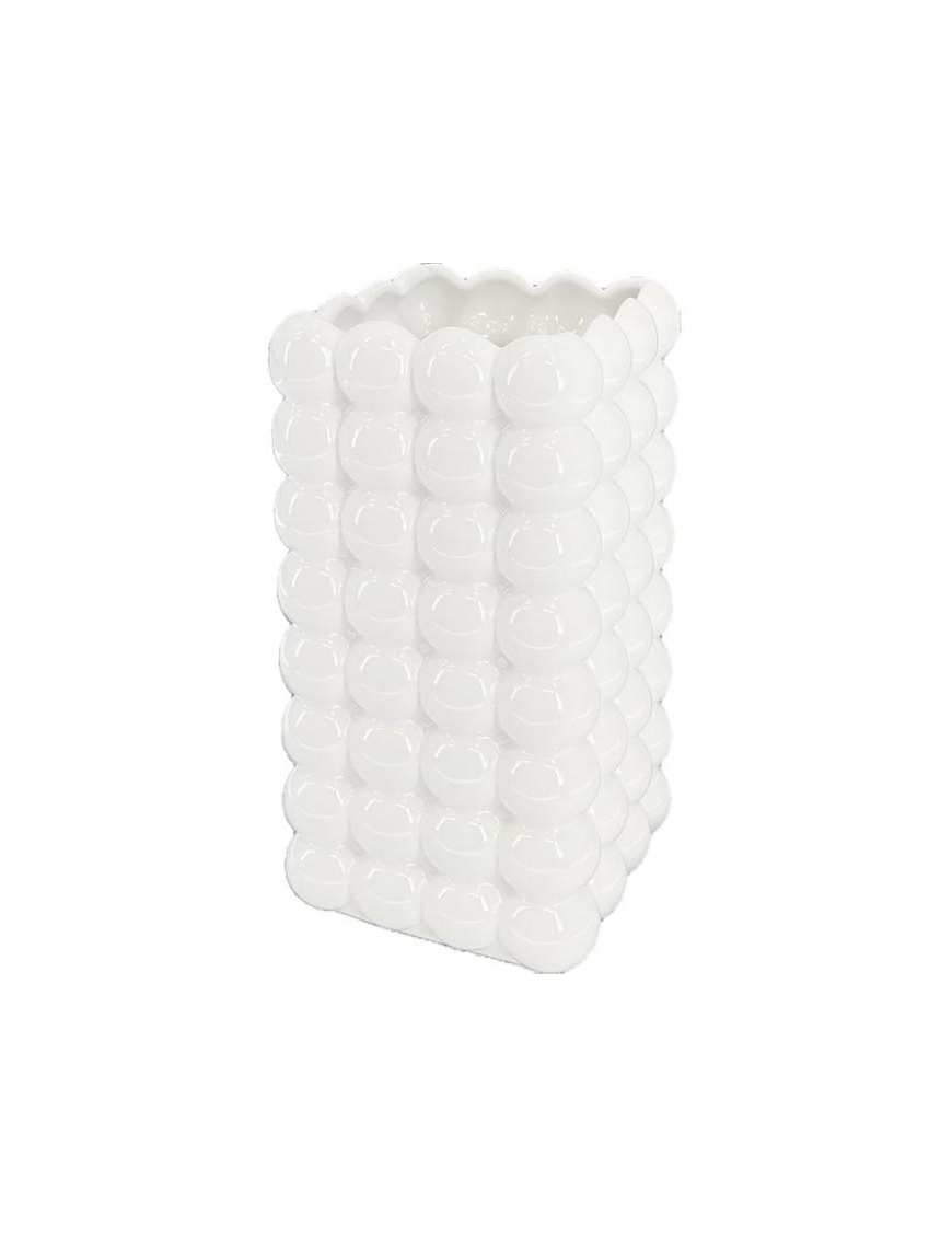 LINEA PERLA BIANCA VASO SQUARE 18cm