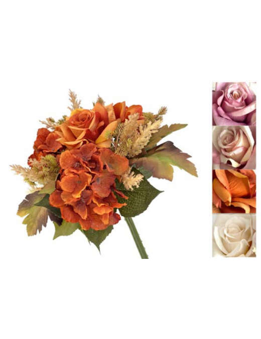 MAZZO  ROSE-ORTENSIE 31cm