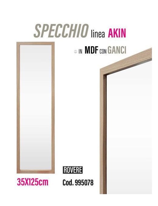 LINEA JOJ SPECCHIO MDF AKIN ROVERE 35x125cm
