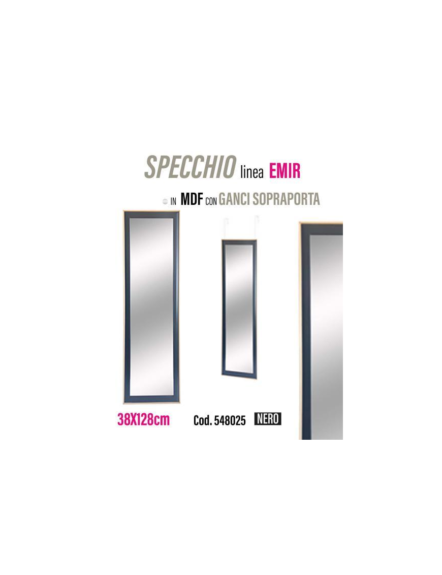 LINEA JOJ SPECCHIO MDF EMIR NERO 38x128cm