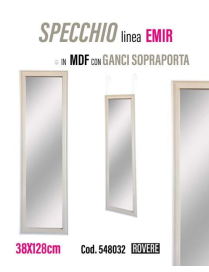 LINEA JOJ SPECCHIO MDF EMIR ROVERE 38x128cm