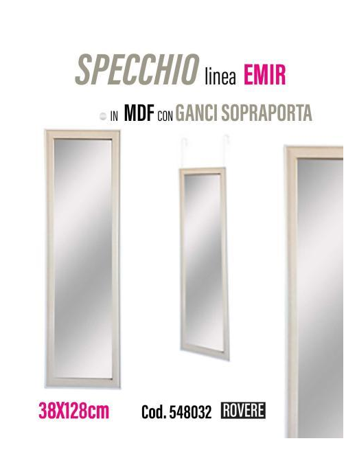 JOJ LINE MDF MIRROR EMIR OAK 38x128cm