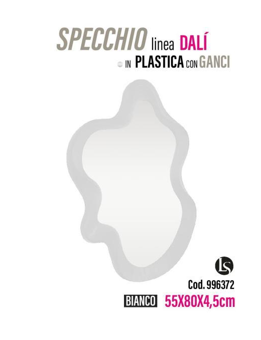 MIK LINE MIRROR PLINEA DALI' WHITE 55x80x4,5cm