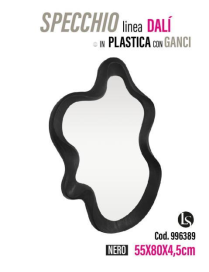 MIK LINE MIRROR PLINEA DALI' BLACK 55x80x4,5cm