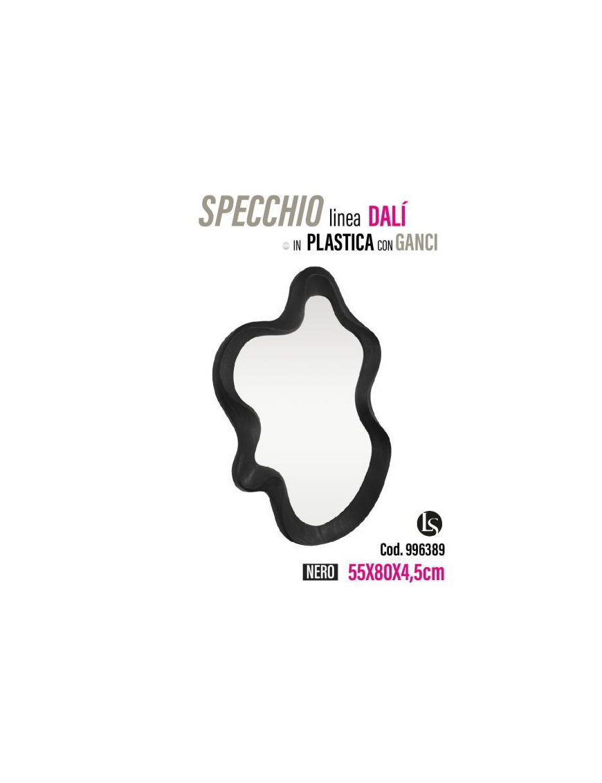 LINEA MIK SPECCHIO PLINEA  DALI' NERO 55x80x4,5cm